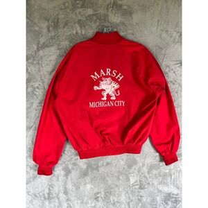 Vtg Marsh Elementary School Michigan City‎ Indiana Trucker Bomber Jacket Medium